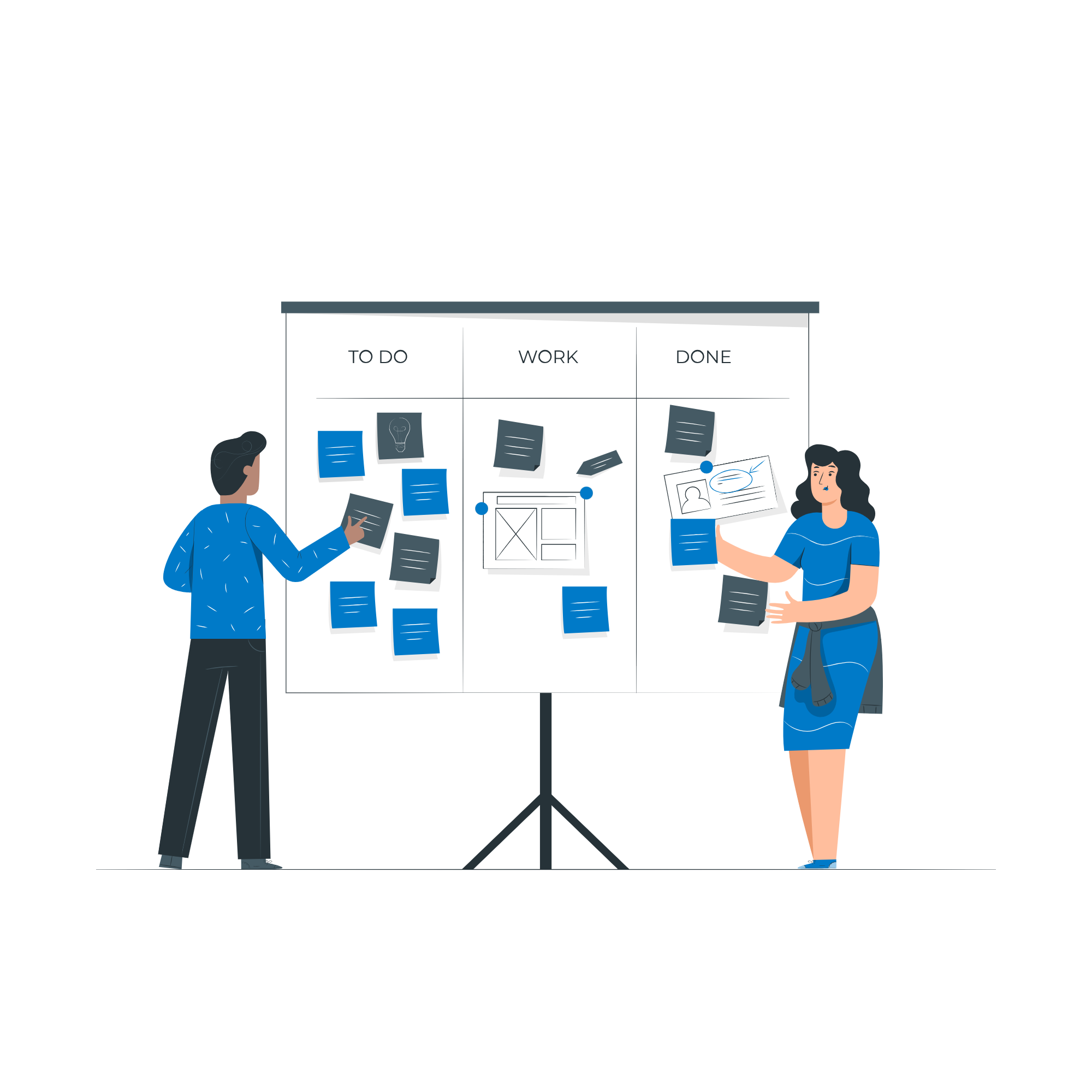 Organizing projects and tasks in CRM - illustration