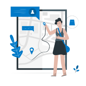 Field staff location tracking - illustration