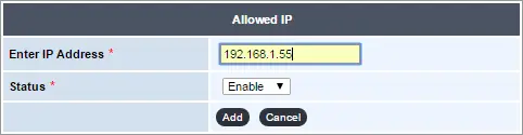 Allowed IP List
