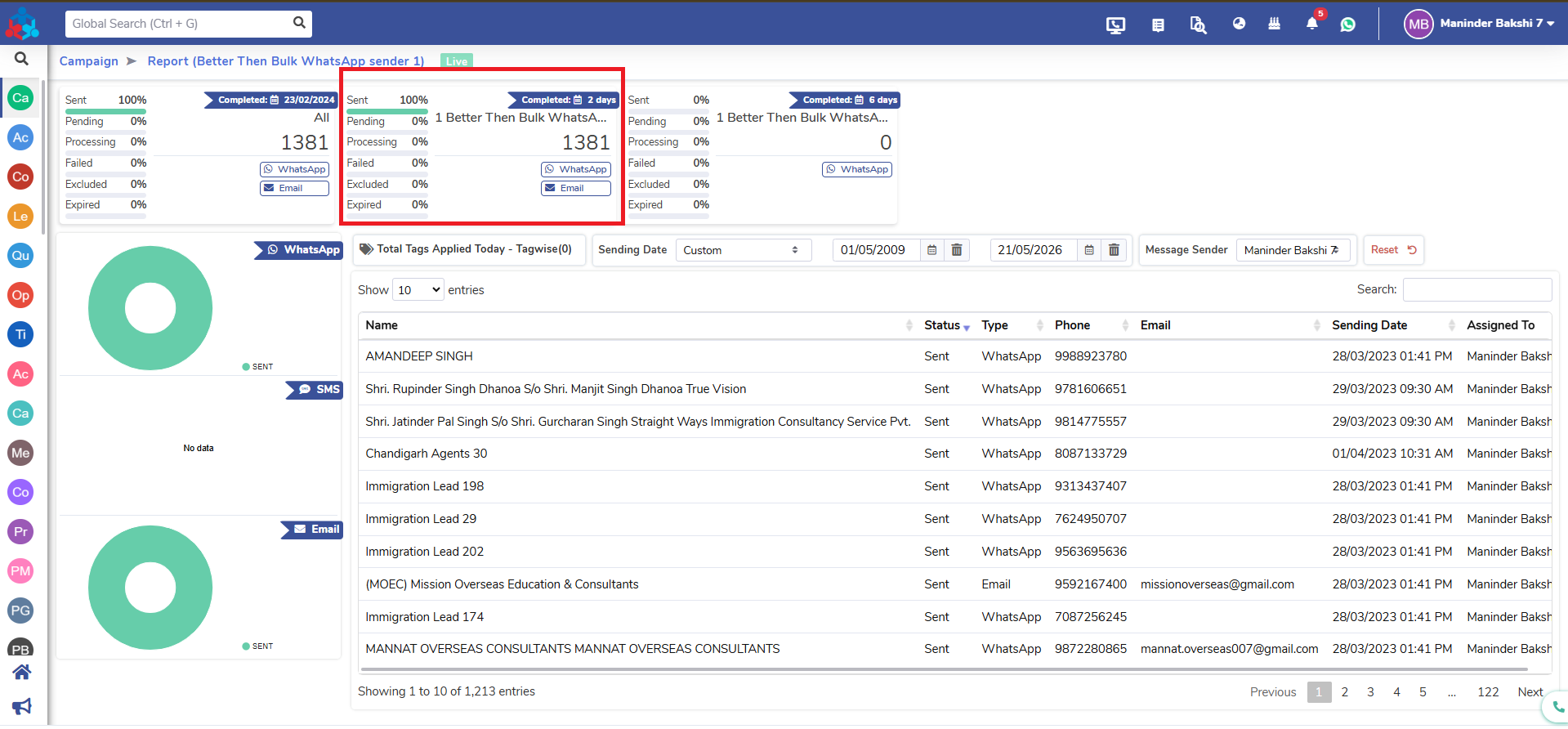 Sukam Apps CRM WhatsApp broadcast to leads - step 11 - Sukam Apps IT Services
