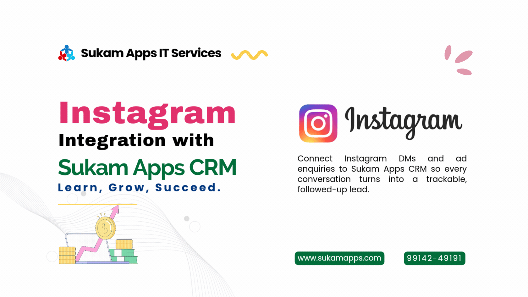 Instagram integration with Sukam Apps CRM