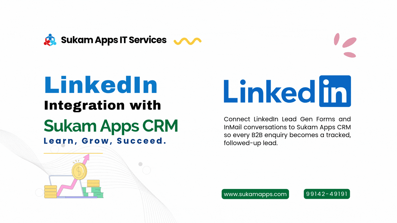 LinkedIn integration with Sukam Apps CRM