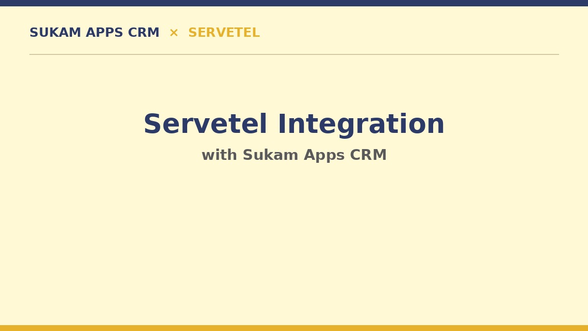 Servetel cloud IVR integration with Sukam Apps call center solution