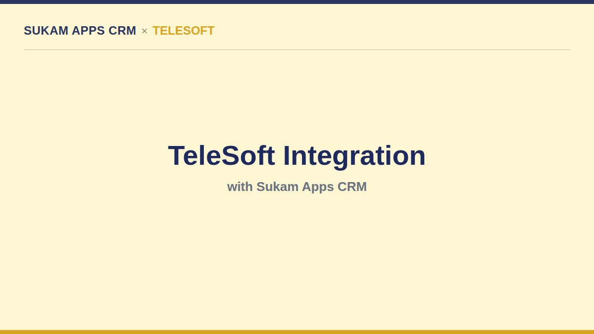 TeleSoft cloud telephony integration with Sukam Apps CRM